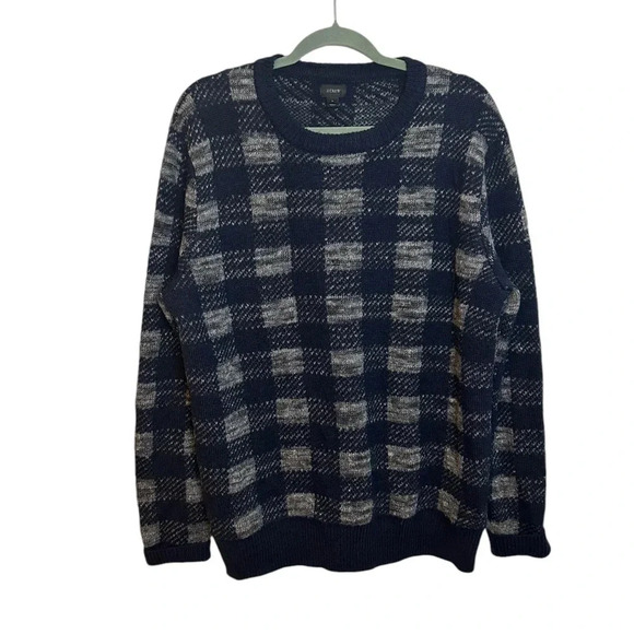 J.Crew Checkered Wool Grandpa Sweater - Picture 1 of 6